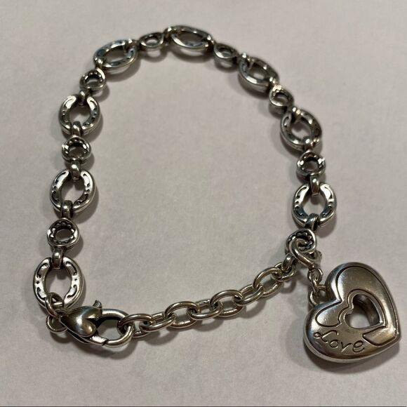 Brighton silver and‎ gold Love heart charm bracelet - Picture 4 of 6